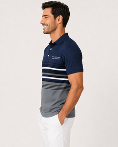 Camisa Casual de Hombre con Botones, Tejido de Punto de Poliéster/Algodón, Manga Corta, Impresión Personalizada, Servicio OEM, Corte Regular de Verano - Product Image 4