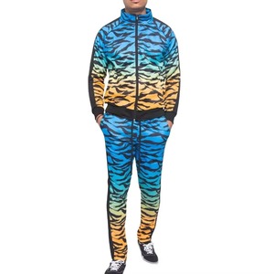 Ensemble de survêtement décontracté grande taille pour homme avec fermeture éclair, motif uni, pour l'entraînement, le fitness, le sport et le streetwear (hoodie et pantalon de survêtement) - Product Image 6