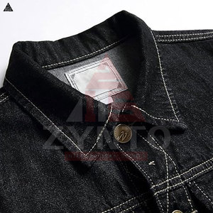 Nouvelle Arrivée Gilet en Jean Tendance pour Homme à Prix Bas Respirant Durable Bleu Foncé Boutons Cachés Gilet en Denim OEM pour Homme - Product Image 4
