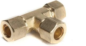 Raccords en T hydrauliques à double ferrule en laiton usiné CNC de qualité supérieure, lisses, 1/8" 1/4" 3/8" 1/2" 6mm 8mm 10mm 12mm - Product Image 3
