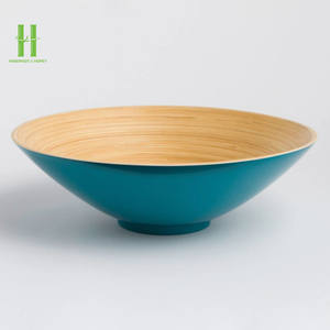 ¡SUPER VENTAS! Tazón de Ensalada de Bambú Lacaado Hecho a Mano, Ecológico, Apto para Microondas, Duradero, Moderno, Utensilios de Cocina HNH, Precio Bajo - Product Image 6
