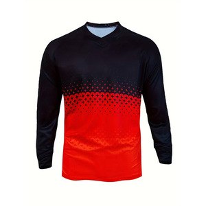 Camiseta deportiva cortavientos de secado rápido para BMX, MX, MTB, motocross, carreras de motocicletas con diseño y talla personalizados - Product Image 1