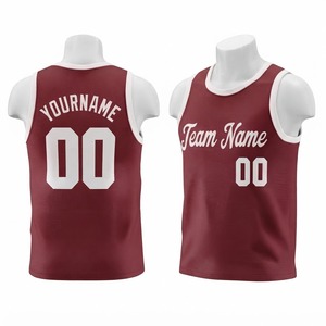 Maillot de basket personnalisé marron sans manches en mesh sublimé respirant avec nom d'équipe 00 Vêtement unisexe pour adulte - Product Image 1