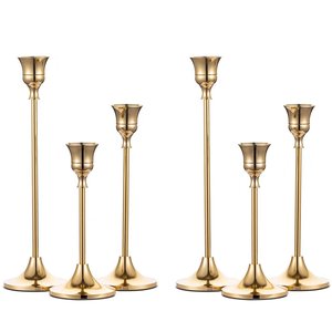 Antique <b>Brass</b> Luxury Taper <b>Candlestick</b> <b>Holder</b> Set Gold Color Customized Sizes Handmade Multi-Purpose Custom <b>Brass</b> Taper Candlest - Product Image 2