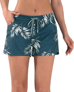 Shorts de plage pour femmes sur mesure, respirants, à séchage rapide, coupe-vent, 100% polyester, couleur unie, motif personnalisé, shorts décontractés - Product Image 6