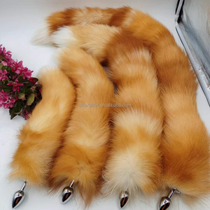 Wholesale Real Fur <strong>Butt</strong> <strong>Plug</strong> with Stainless Steel Base 100% Genuine Fox Tail | Anal <strong>Plug</strong> Factory - Product Image 2