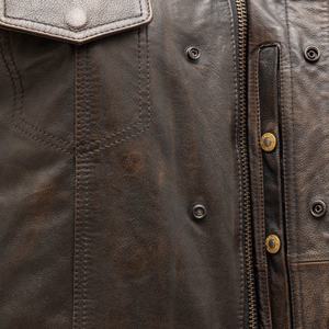 Chaleco de Motociclismo de Cuero Genuino de Alto Rendimiento, a la Moda, para Hombre, Talla Grande, Resistente al Viento, Impermeable, Protector y de Seguridad - Product Image 4