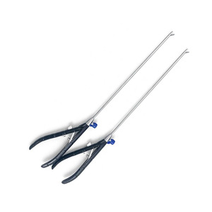 Porte-aiguille laparoscopique, 2 pièces, 5mm x 330mm, à mâchoires droites, instruments chirurgicaux réutilisables - Product Image 2