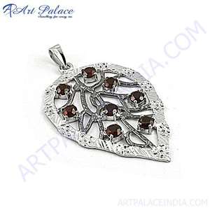 Pendentif design feuille d'argent Accessoire à breloques à la mode - Product Image 1