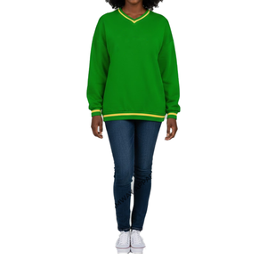 College Style Sorority Embroidered Sweatshirt Women Oversized Crewneck Pullover Cotton <b>Fleece</b> Casual Greek Letter LogoSweatshirt - Product Image 6
