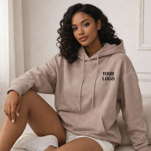 Sweat à capuche personnalisé pour femme, épais, en molleton de coton, coupe oversize, à épaules tombantes, avec fermeture éclair, anti-plis - Product Image 3