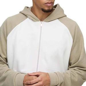 Sudadera con Capucha y Cremallera para Hombre, Bordada en Color de Contraste, Manga Larga, 100% Algodón Polar, Estilo Casual Urbano de Invierno - Product Image 5