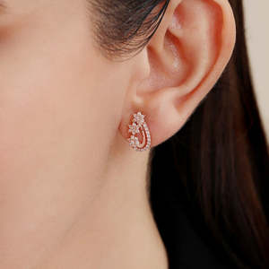 Chic Design Rose Gold Plated 925 <b>Silver</b> <b>Stud</b> Earrings Women's Jewelry Elegant Fashion Jewelry for Wedding bulk price - Product Image 5