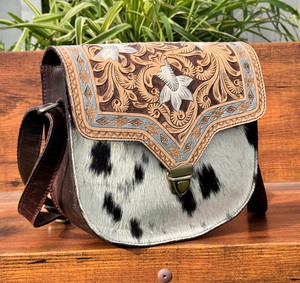 Offre Spéciale Western fait à la main en cuir de vachette usiné sac à bandoulière en cuir véritable femmes haute qualité Designer Unique sacs à main - Product Image 3