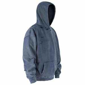 Sweat-shirt Techwear pour homme avec poches utilitaires, en polaire, streetwear fonctionnel, pull-over avec fermeture éclair, vêtements urbains et d'extérieur - Product Image 4