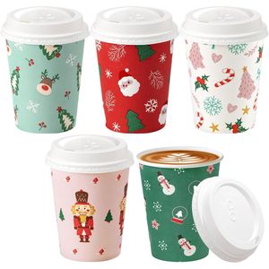 Confezione Premium da 50 Tazze di Carta Usa e Getta da 350 ml per Caffè, con Coperchi Antigoccia, Ideali per Caffè Caldo da Viaggio - Product Image 1