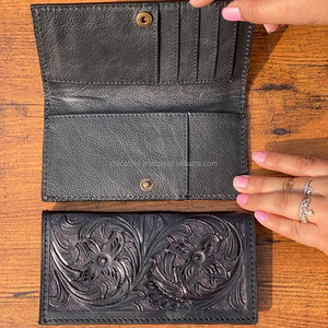 กระเป๋าสตางค์แบบยาวทำจากหนังแท้สำหรับนักธุรกิจชายกระเป๋าใส่บัตรเครดิตแบบพับสองพับ - Product Image 6