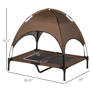 Cuccia Portatile da 36 Pollici per Piccoli Animali con Tettoia Parasole Anti-UV Rimovibile e Lavabile, Funzione Rinfrescante - Product Image 3