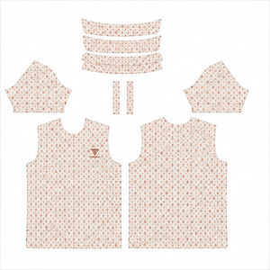 Polo de Manga Corta para Hombre Trackstar, Color Crema Coral, Estampado Geométrico, Cuello con Botones, Camisa Casual de Golf, Logotipo Personalizado - Product Image 5