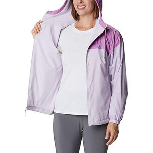 Conjunto de Chaqueta de Manga Larga con Cierre y Pantalones Cortos Tipo Tulipán para Mujer, Tejido, Transpirable, Impermeable, Reversible, Ecológico, Diseño Sólido - Product Image 4