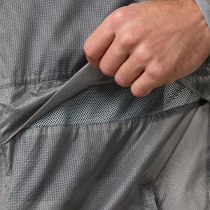Mens Silver Grey Lightweight Hooded Windbreaker <b>Jacket</b> Full Zip <b>Packable</b> Running Training Outdoor Sportswear Embroidery Front - Product Image 5