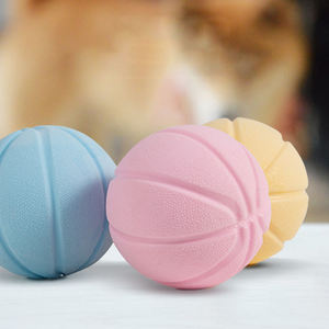 ของเล่นเคี้ยวสำหรับสุนัข TPR สีสันสดใส ทนทาน ทำจากยางแข็ง ลูกบอลเด้งดึ๋ง ของเล่นฝึกสุนัขแบบอินเทอร์แอคทีฟ ลูกบอล TPR มีเสียงบีบ ของเล่นสุนัข - Product Image 6