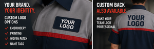 Chemise de travail personnalisée pour mécanicien |   Chemise de travail industrielle à manches courtes pour homme avec nom et logo |   Vêtements de travail pour atelier de réparation automobile |   OEM - Product Image 5
