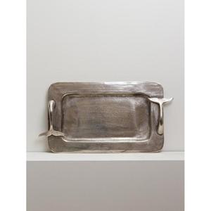 Metal Serving <b>Tray</b> With Dolphin Tail Handles Latest Design Decorative <b>Trays</b> Pewter Antique Finish Custom <b>Tray</b> Hot Sell - Product Image 1