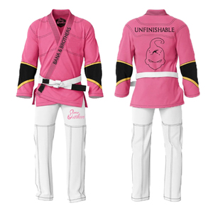 Uniforme de Jiu Jitsu Brasileño de Algodón de Alta Calidad Rosa y Blanco con Logotipo Personalizado de Bana Brothers - Product Image 6