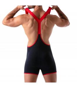 New Arrival High Quality Nylon Polyester <b>Adjustable</b> <b>Strap</b> Pull Closure Eco Friendly Lightweight Customized Men Wrestling Singlet - Product Image 6