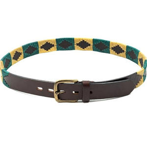 Handmade Premium Leather Polo Belt Traditional Hand-Stitched Pampa Diamond Embroidered Belt Luxury Equestrian Casual Apparel - Product Image 2