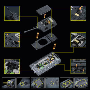 Tanque Pesado E-100, Serie Militar, Bloques de Construcción, Modelo de Ladrillos de Guerra, Juego de Ladrillos de la Segunda Guerra Mundial, Juguetes Creativos para Niños y Adultos, Regalos de Navidad - Product Image 6