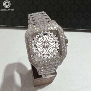 Reloj de Lujo para Hombre Charm, de Acero Inoxidable, con Bisel de Diamantes Dorado, Movimiento Mecánico Analógico, Fecha Automática, Caja de 40 mm, Resistente al Agua 10 Bar - Product Image 1