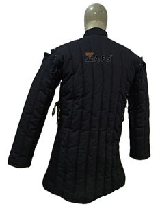 Gambesón Medieval de Manga Larga, Acolchado Grueso de Algodón, Hecho a Mano, Disfraz Unisex para Adultos, Frente Abierto, Color Negro, Armadura de Caballero - Product Image 6