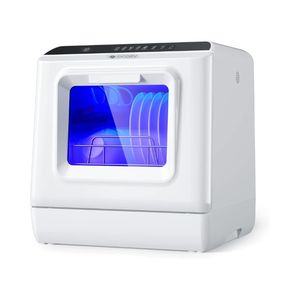 Lave-vaisselle miniature portable pour comptoir avec réservoir d'eau intégré de 5 L et 6 programmes de lavage - Product Image 1