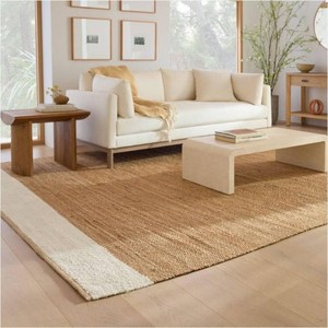 Tapis en jute fait main, naturel, Inde, sur mesure, adulte, bohème, moderne, pour chambre d'hôtel, lavable, jacquard, 3500 g/m², 14 mm - Product Image 4