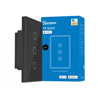 Prix en gros Sonoff T6 Interrupteur mural intelligent compatible Matter via protocole Wi-Fi, liaison SmartThings, type 120, norme américaine, scénario intelligent