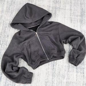 Conjunto de Sudadera con Capucha y Pantalones Cortos Personalizados, Ropa Deportiva Informal con Patrón de Letras Bordadas, Tops Largos de Felpa de Algodón para Otoño y Verano - Product Image 5