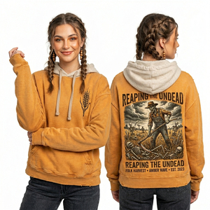 Sweat-shirt à capuche oversize pour femme, impression personnalisée motif squelette, bords déchirés, haute qualité, vente en gros pour fabricants - Product Image 6