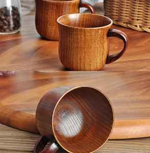 Taza de madera de calidad superior 100% para cerveza, agua, leche, para uso doméstico y en restaurantes, taza de madera para café y té, precio al por mayor. - Product Image 2