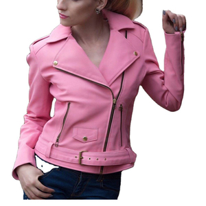 Best Selling Women's Fashion Leather <b>motor</b> <b>bike</b> Jacket Windproof and Lightweight with Cotton Filling High Quality Leather Jacket - Product Image 1