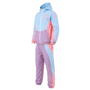 Men Hooded Windbreaker Printed Tracksuit Set <b>Lightweight</b> Polyester <b>Jacket</b> Pants Performance Gym <b>Running</b> Outdoor Wear OEM ODM - Product Image 4
