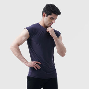 Camiseta sin mangas para hombre, 100% poliéster, diseño personalizado, varios colores, tejido transpirable, de alta calidad, de secado rápido, cuello redondo, marca privada - Product Image 6