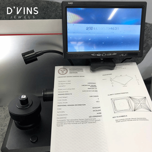 Diamantes Cultivados en Laboratorio D'vins Jewels, Corte Princesa de 4.05CT, Color D, Claridad VS2, HPHT CVD - Product Image 4