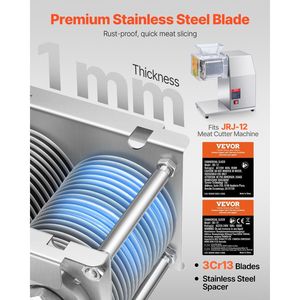 Affettatrice Professionale per Carne con Lama in Acciaio Inox da 5mm SJY-DQ90, Set Completo Incluso - Product Image 2