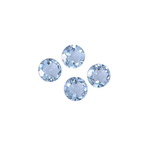 Gemas Naturales Ishu de Topacio Azul, Corte Redondo de 5.5 Quilates, 8x8 mm, Gema Suelta Personalizable para Joyería - Product Image 1