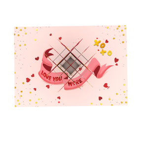 การ์ดป๊อปอัพ 3 มิติสุดโรแมนติก พร้อมแจกันดอกไม้รูปหัวใจ ธีมวาเลนไทน์ การ์ดอวยพรทำมือ พร้อมซองจดหมาย การ์ดอวยพร 3 มิติ ของขวัญ - Product Image 3