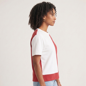 T-shirts à col rond OEM pour femmes, manches courtes, crop top en molleton français, style streetwear, 100% coton, vêtements printemps-été, tee-shirt en molleton français - Product Image 3