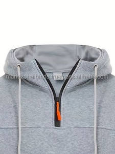 Sudaderas con Capucha de Invierno para Hombre, Casuales, Sólidas, con Media Cremallera, 100% Algodón, Logotipo y Diseño Personalizados, Ecológicas - Product Image 2