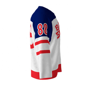Maillots de hockey sur glace sur mesure avec options de numéros, logos et noms personnalisés, conçus pour le jeu compétitif - Product Image 5